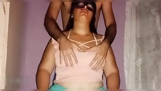 My husband is addicted to sucking my big natural tits, that's why after a massage he fills me with hot milk
