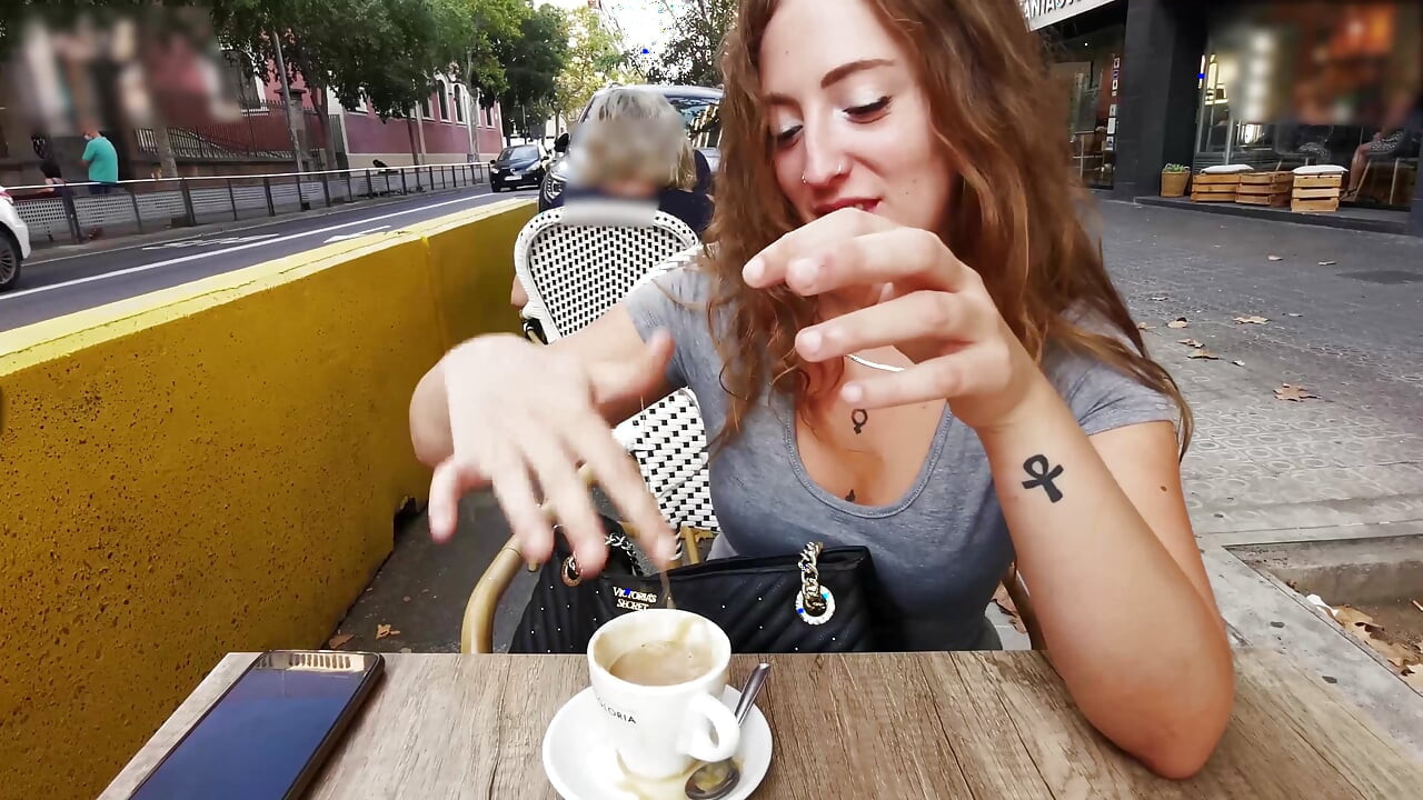 Enjoying a coffee with extra milk