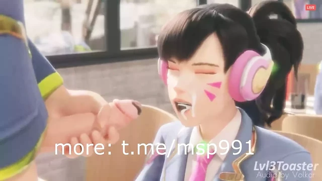 Dva was trolled and sucks cock