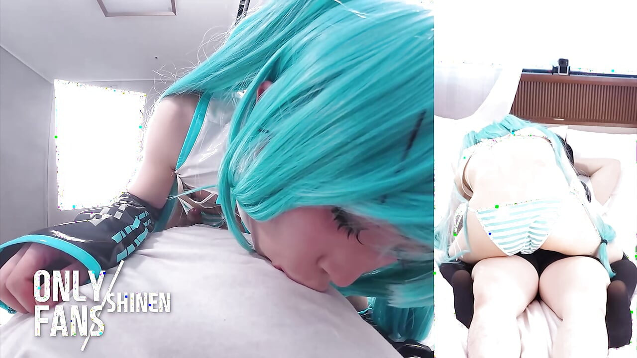 Hatsune Miku Bikini Cosplay Fuck, Blowjob Cowgirl Hentai Shemale Asian Femboy trans p2