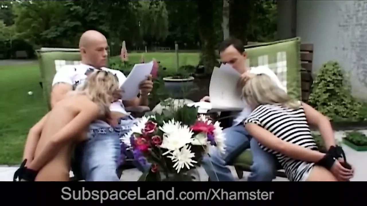 Two blonde slaves opressed hard by them Masters