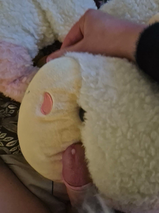 Cum on plush cow
