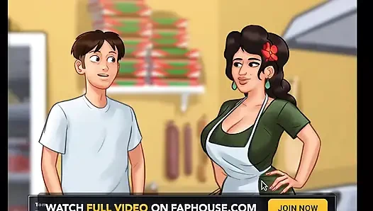 Yaz mevsimi efsanesi: pizzacıdan ateşli İtalyan orta yaşlı seksi kadın bölüm 55