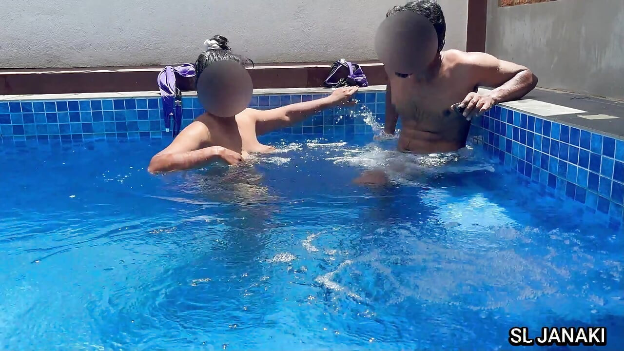 Desi Couple Risky Andawater Pool Sex - Underwater Milk Press Boobs, Doggy Fuck & Cum in Mouth