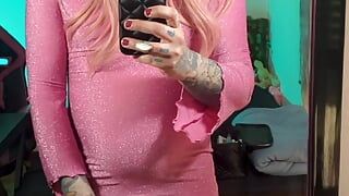 Trans Emma Ink Cumming Her Big and Hot Cock