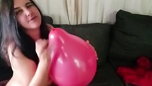Squeezing Balloon with All My Naked Body - Bunny Looner