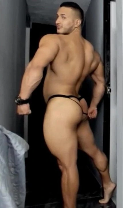 Showing his perfect body