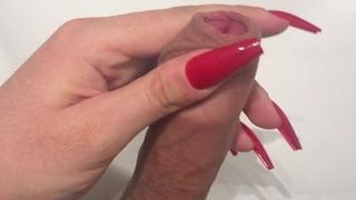 FemBoy Long Nails Cumshot