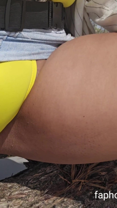 Girl in Brazilian Swimsuit Sitting Wide Opening Showing Her All Over | Clip 1