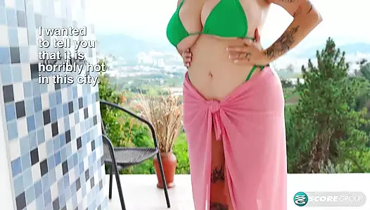 Kim Velez & Her Teeny Green Bikini