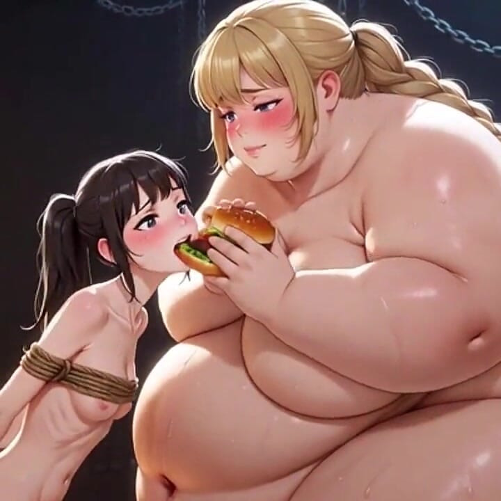 SSBBW Feederism: Humiliating and Fattening Her Skinny Slave