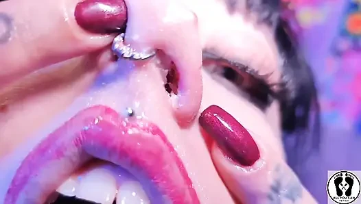 Lustful Blowjob Ends with Cumshot on Nose