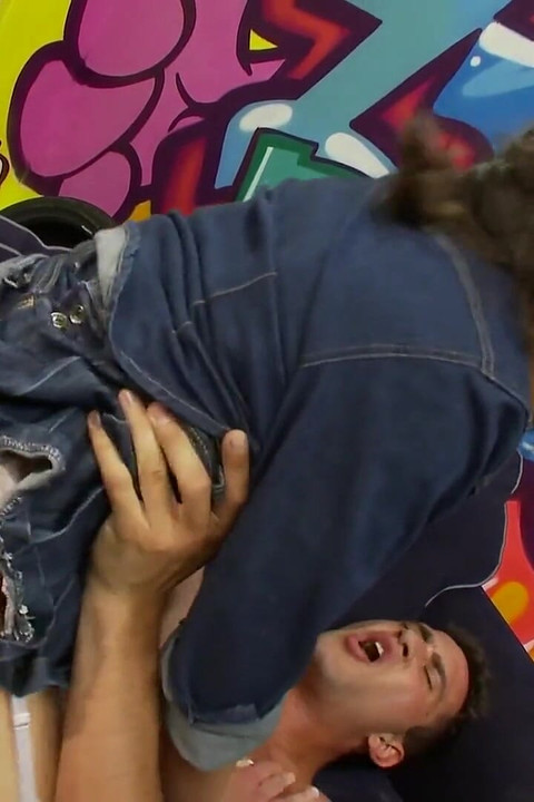 Sloppy kisses excite the brunette for the hardcore pummeling that is about to go down