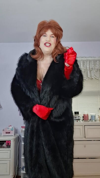 Satin and fur birthday present!
