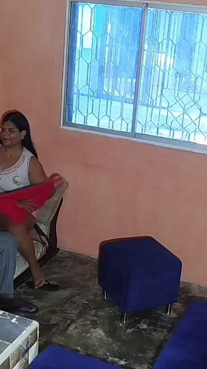 Stunning moment from "My neighbor comes to the house to drink coffee and ends up filling me with milk. What a big cock he has"