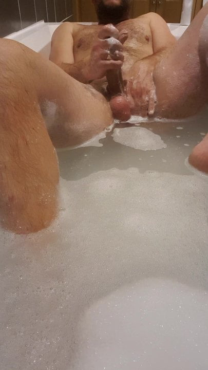 Cumming in the bath