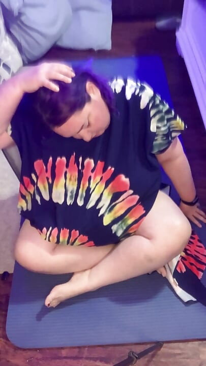 BBW podgląda jogę boo