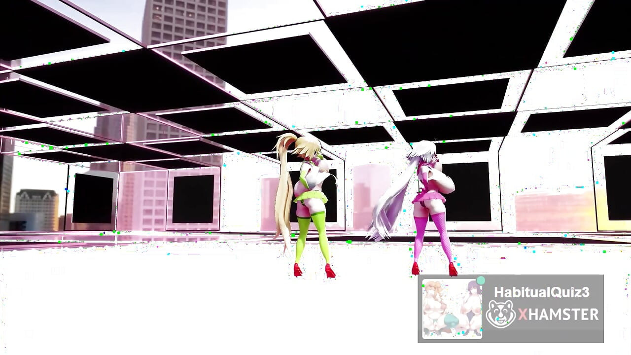 mmd r18 FGO MMD Two Jeannes portray a paranoid girl with a cell phone 3d hentai ahegao milf