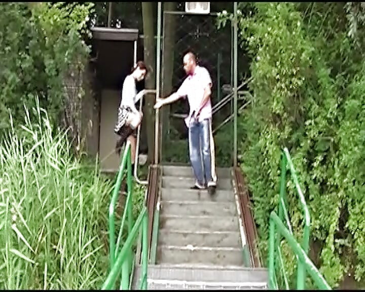 Nasty German teen gets DPed in hot outdoor threesome