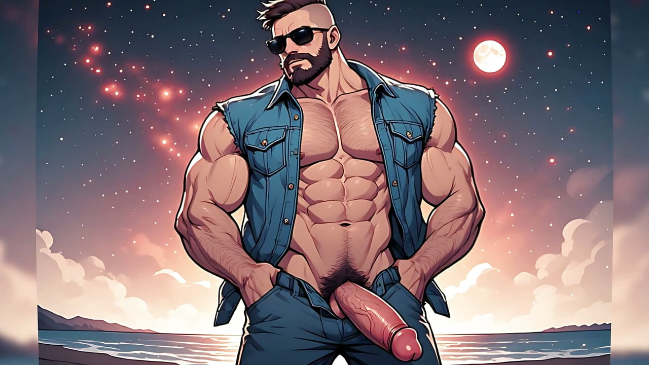 Cocks Out at Beach (ai)