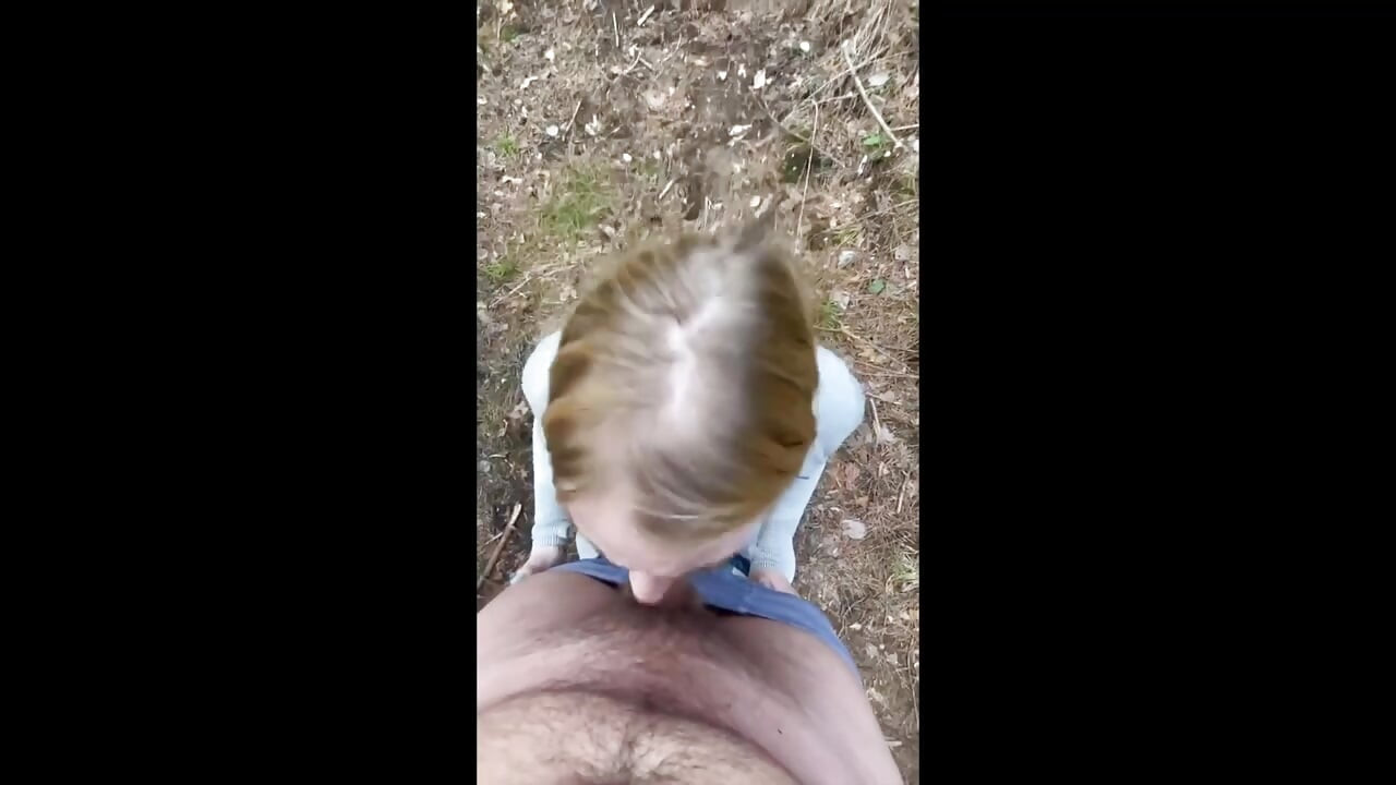 Juicy Blowjob and Fuck in the Woods! Cum in My Pussy!.
