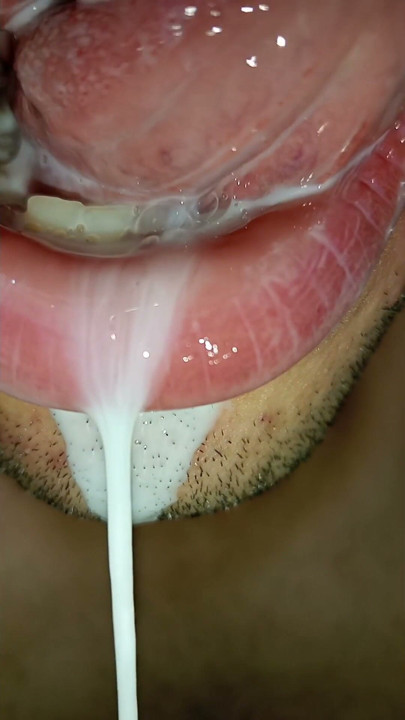 I want your milk in my mouth, tongue, long tongue fetish, sloopy, long tongue blowjob, playful tongue, kiss | Clip 1
