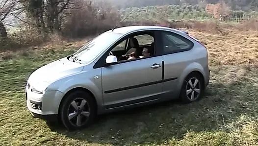 Tattooed MILF Picked up for Car Blowjob and Bed Pounding