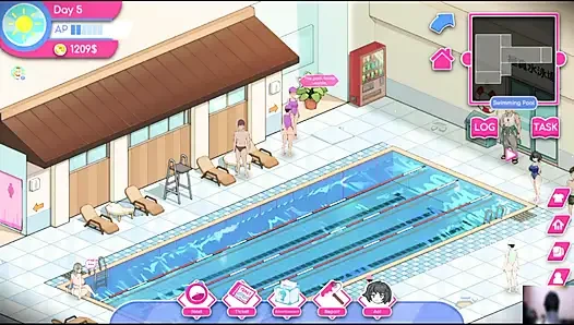 Ep-1 lifeguard holic! NTR Hentai game gameplay! I got a swimming pool and there are many hot girls!