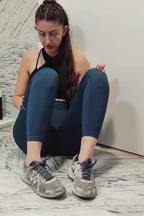 My Nike Sneakers Soaked by My BF's Cumshot Turned Me on