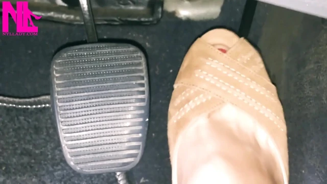 Revving and Driving in Light Brown Peeptoe Sandals