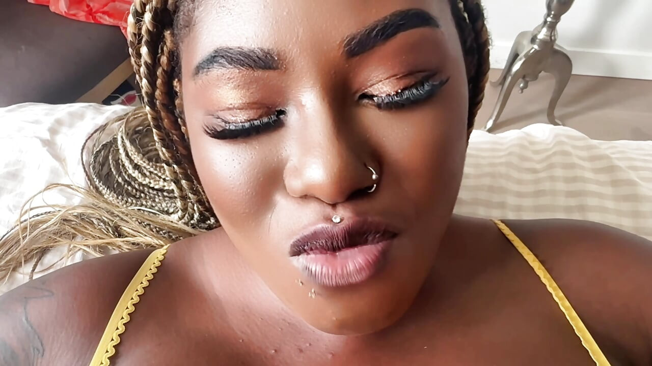 POV Ebony Babe Gets Carried away With Step Brother