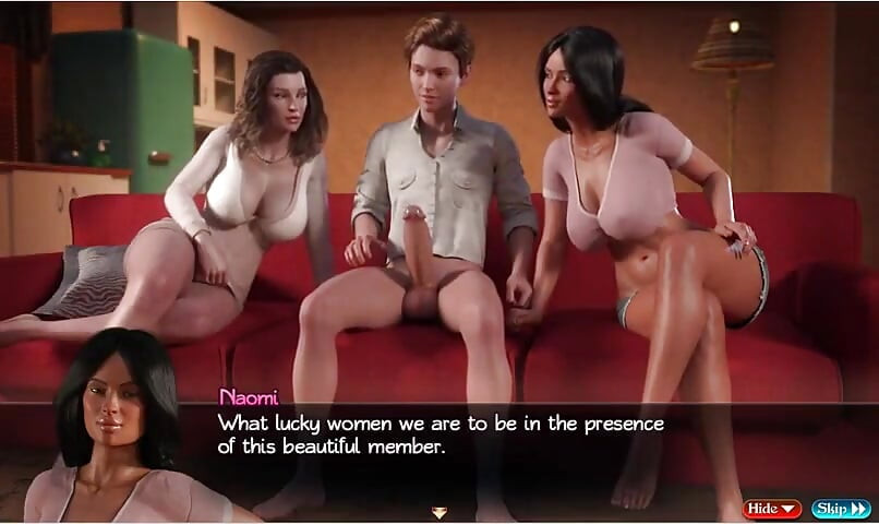 Treasure of Nadia - 81 - Gameplay - Roleplay - Two MILFs Teases Teen and Anal Fuck