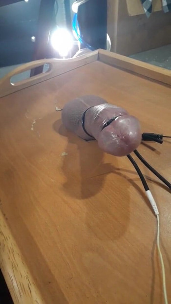 ディナートレイの上で搾られたチンコ |クリップ1