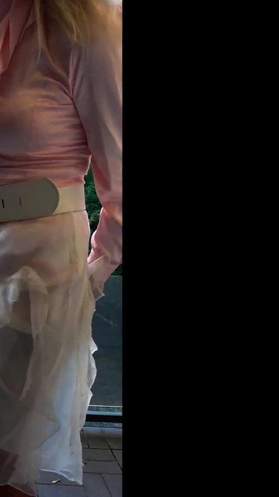 Epic moment from "Cumshot In Sheer Silk & Shiny Satin"