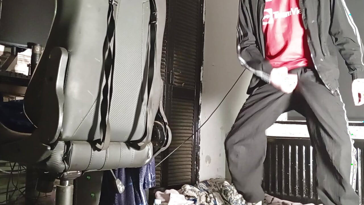 Young Boy Cumming In His Trackies Wearing Blue Briefs