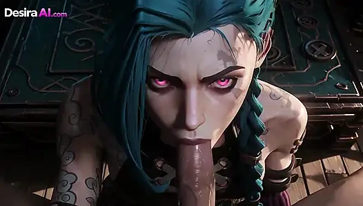 Tattooed hottie's bare skin shakes in intense 3D doggy pounding and sticky facial - AI