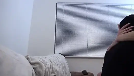 Horny blonde loves interracial sex