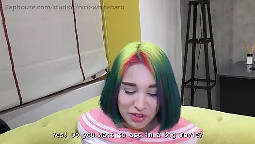Ich Habe Auf Der Straße Ein Regenbogenmädchen Getroffen