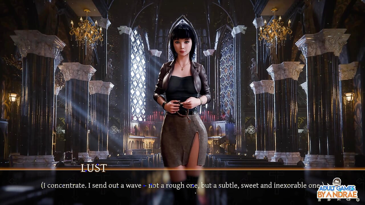 Stepsisters in Sin Gameplay Part 19 - Helga Caught Fingering in Front of the Altar