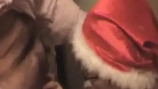Horny French husband and wife having a Christmas fuck