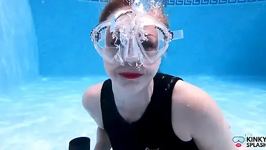 Unterwasser-neoprenanzug & Maske fetischfüllung, blasen &atemkontrolle