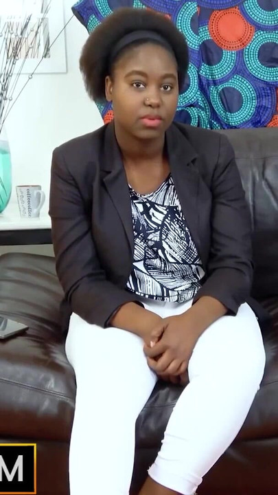 Memorable moment from "Thick Busty Black Amateur Booked For Rough Face Fuck In Couch Casting"