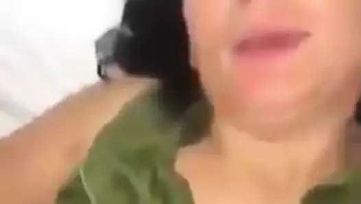 Green shirt latina getting fucked and enjoying cum dripping