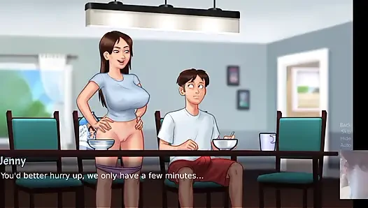 STEP-MOM and Step-sis didn't expected this!!!Step-Sis got fucked on the dining table.