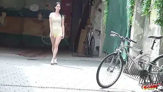 German Scout - Skinny teen Nikki pickup and fuck at street casting