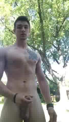 He wanks in public