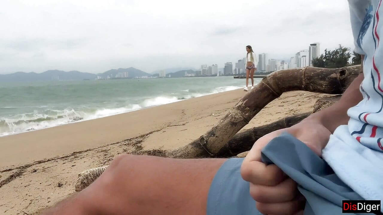 I See You Jerking off to Me and I Want to Help You Cum! - Cock Flashing on Open Beach