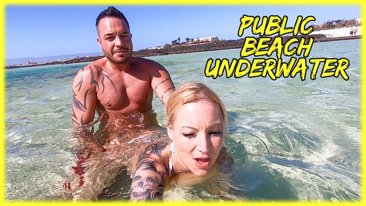 PUBLIC EXTREME AT BEACH UNDERWATER...GOT CAUGHT