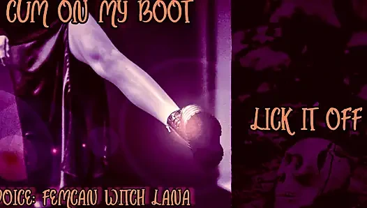 AUDIO ONLY - Cum on my boot lick it off