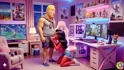 Oyuncu odası gece geç saatlerde romantizm - ai hentai asmr